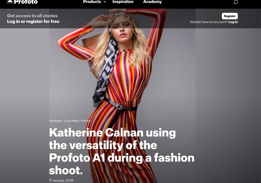 Katherine Calnan and Profoto Lighting Article